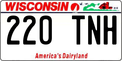 WI license plate 220TNH