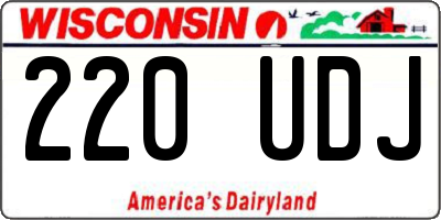 WI license plate 220UDJ