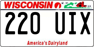 WI license plate 220UIX
