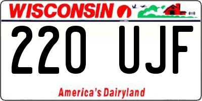 WI license plate 220UJF