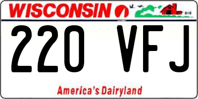 WI license plate 220VFJ