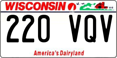 WI license plate 220VQV
