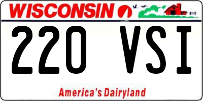WI license plate 220VSI
