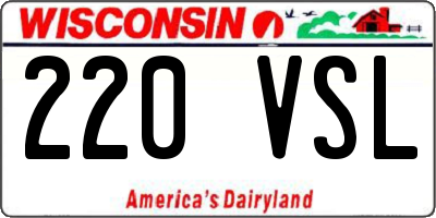 WI license plate 220VSL