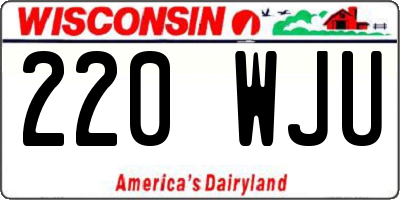 WI license plate 220WJU