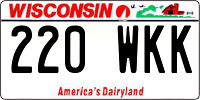 WI license plate 220WKK