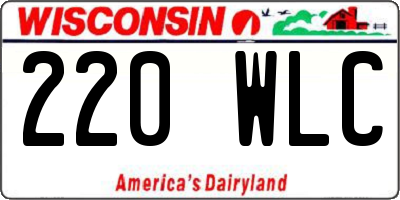 WI license plate 220WLC