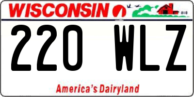 WI license plate 220WLZ
