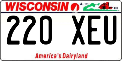 WI license plate 220XEU