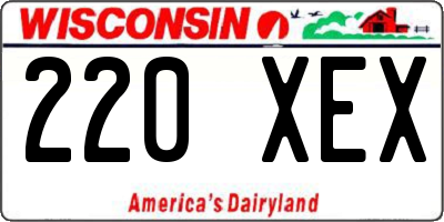 WI license plate 220XEX
