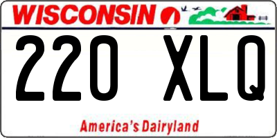 WI license plate 220XLQ