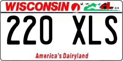 WI license plate 220XLS