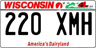 WI license plate 220XMH