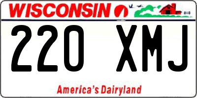 WI license plate 220XMJ