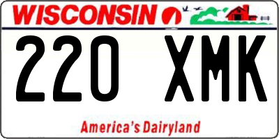 WI license plate 220XMK