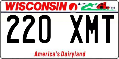 WI license plate 220XMT