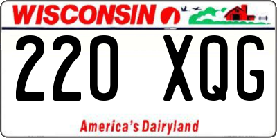 WI license plate 220XQG