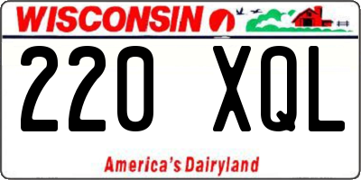 WI license plate 220XQL