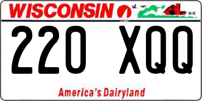 WI license plate 220XQQ