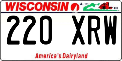 WI license plate 220XRW