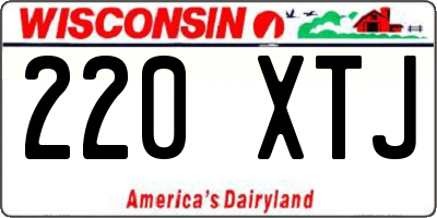 WI license plate 220XTJ