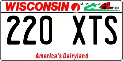 WI license plate 220XTS