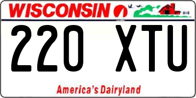 WI license plate 220XTU