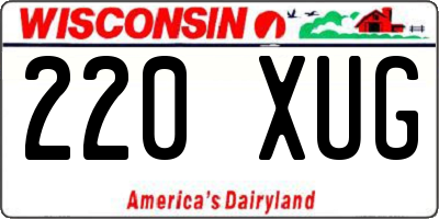 WI license plate 220XUG