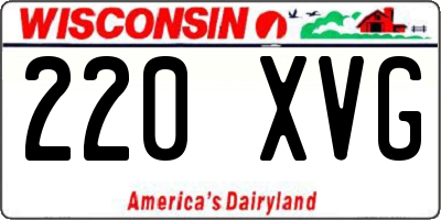 WI license plate 220XVG