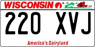 WI license plate 220XVJ