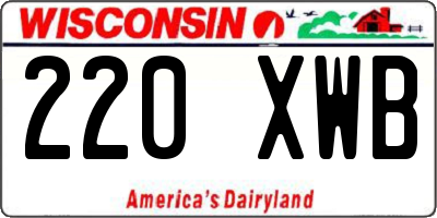 WI license plate 220XWB