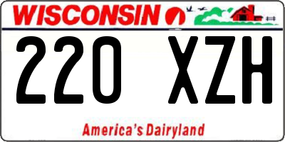 WI license plate 220XZH