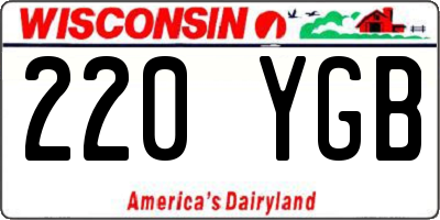 WI license plate 220YGB