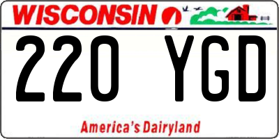 WI license plate 220YGD