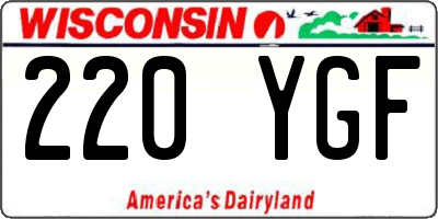 WI license plate 220YGF