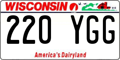 WI license plate 220YGG