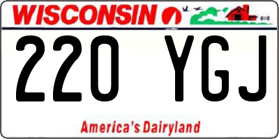 WI license plate 220YGJ