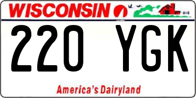 WI license plate 220YGK