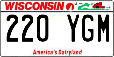 WI license plate 220YGM