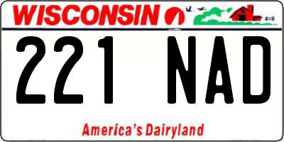 WI license plate 221NAD