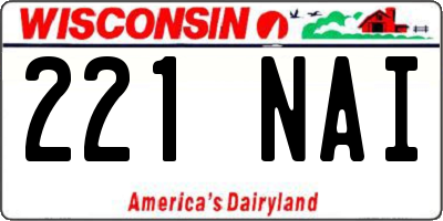 WI license plate 221NAI