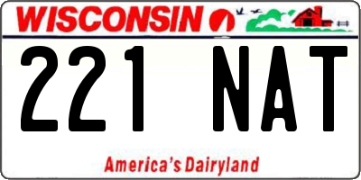 WI license plate 221NAT
