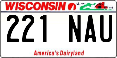 WI license plate 221NAU