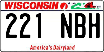 WI license plate 221NBH
