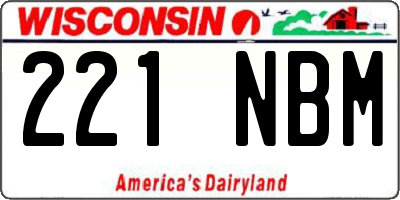 WI license plate 221NBM