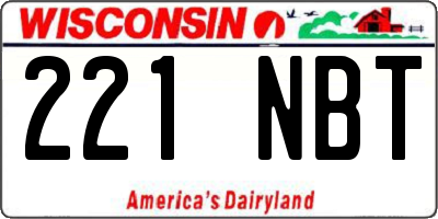 WI license plate 221NBT