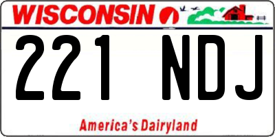 WI license plate 221NDJ