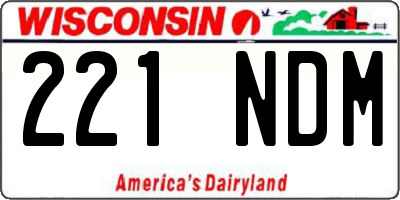 WI license plate 221NDM