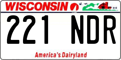 WI license plate 221NDR
