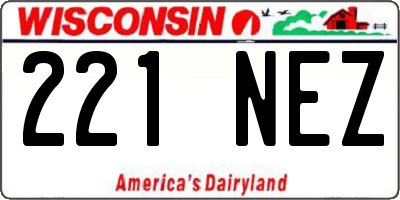 WI license plate 221NEZ